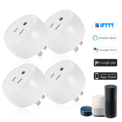 

4PCS Wireless WIFI Smart Plug US Outlet WI-FI Socket Charging Adapter Smart Home Power Plug Remote Control Via Phone App Smart Tim