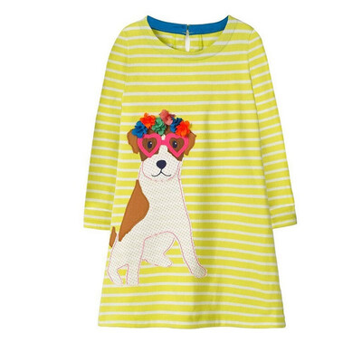 

Long Sleeve Unicorn Dress Baby Girls Clothes 2018 Brand Winter Kids Dresses for Girls Animal Applique Princess Dress Christmas