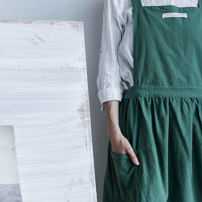 

NeillieN Nordic apron Korean pleated apron apron hotel coffee shop apronKitchen overallsClean apronCoffee shop overalls