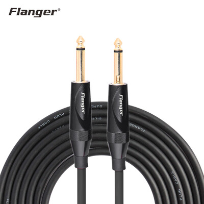 

Flanger FLG-004 Super Silent Musical Instrument Cable Cord 635mm TRS Straight to Right-angle Plugs 3 Meters 10 Feet for Electric