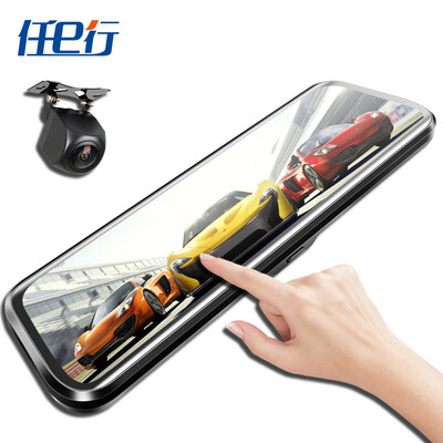 

Any e-line D10 front&rear dual 1080P high-definition night vision real-life media 10-inch full-screen touch dual-lens reversing image rearview mirror one machine