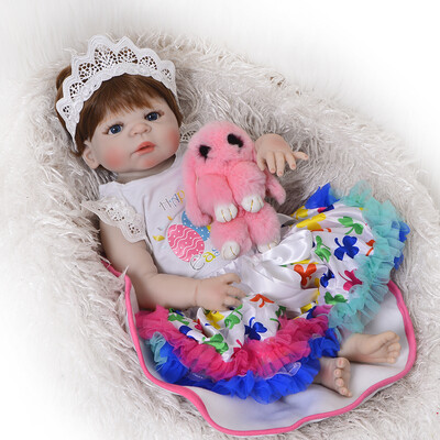 

Cultural 23 Inch Full Silicone Baby Doll 100 Handmade Lifelike Reborn Babies Girl Toy For Kid Christmas Gift Bedtime Playmate
