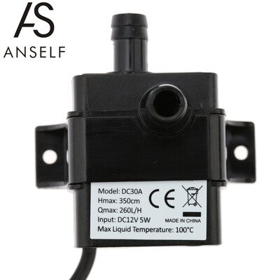 

Anself Ultra-quiet Mini DC12V 5W Micro Brushless Water Oil Pump Waterproof Submersible Fountain Aquarium Circulating 260LH Lift 3