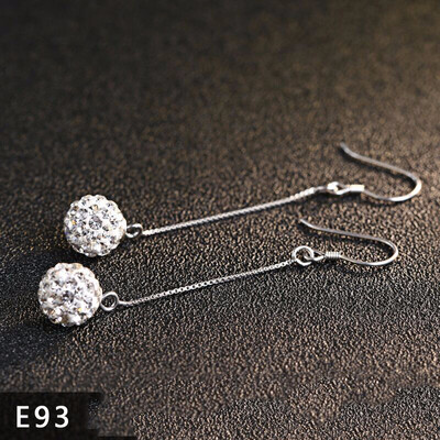 

925 Sterling Silver Ball Stud Earrings Beaded Earrings Accessories