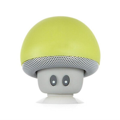 

Mini Mushroom Portable BT V41 Waterproof Speaker Wireless Suction Cellphone Stand Small Stereo for Smartphone Green