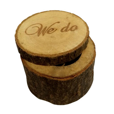 

Vintage Wooden Printed Chic Rustic Wedding Ring Bearer Custom Engagement valentines Day Gifts Ceremony Rings Holder