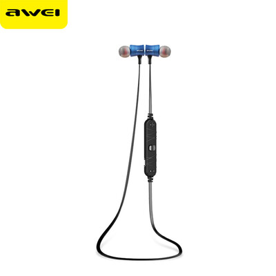 

Awei A921BL Wireless Bluetooth Sport Earphones Magnetic Stereo Earbuds with Mic On-cord Control Noise Cancelling For Mobilephone