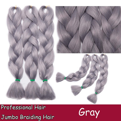

24 Inches Braiding Hair Ombre for crochet Hair Weave with Synthetic&Twist Braiding Hair Extensions Dark black 100gpc