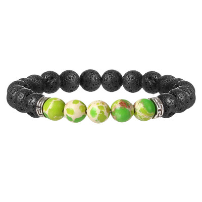 

Fashion Mens Womens Unique Natural Stone Gemstone Volcanic Lava Bracelet Healing Bracelet Round Beads Elephant Shape Decoration