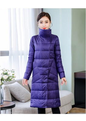 

Duck Down Jacket Women Winter 2018 Outerwear Coats Female Long Casual Light ultra thin Down puffer jacket Both side can be worn