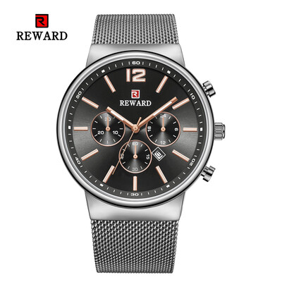 

REWARD 63060 Mesh Calendar Waterproof Business Casual Men Quartz Watch