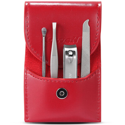 

Korea Kowell Han Kewei nail clipper import stainless steel nail clippers personal care repair capacity combination 4 sets KB406 red