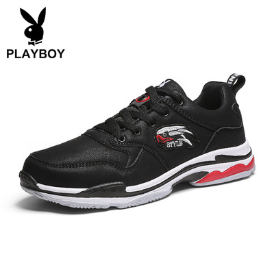 

Playboy PLAYBOY Korean sports running casual shoes mens low to help lightweight non-slip DS85237 black 41