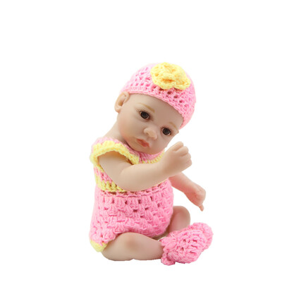 

2016 New Arrival Girl Reborn Babies Lifelike 17 Inch 27 cm Fashion Newborn Dolls With Knitted Clothes Kids Birthday XMAS Gift