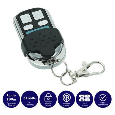 

315MHz 4 Buttons Copy Cloning Duplicator Remote Control Transmitter Switch for Garage Opener Electric Garage Door Remote Control
