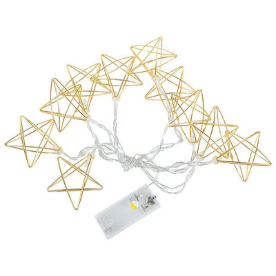 

UpperX 10 LED Beads Pentagram Lights String House Party Decor Christmas Decor