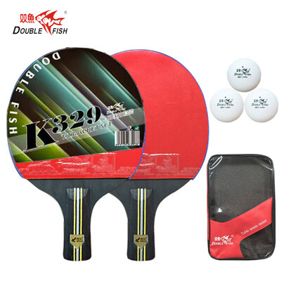 

Pisces table tennis racket set pen-hold two shots three balls with a set of a ball