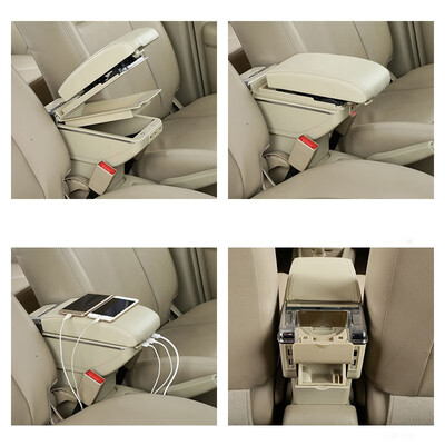 

Vtear For KIA Rio 4 Rio X-line 2017-2018 armrest box USB Charging interface central Store content box cup holder ashtray accessori