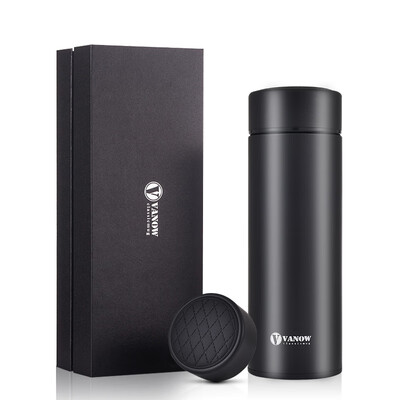 

British Vanow high-grade mug mens women 316 stainless steel portable water cup tea cup 500ml business black