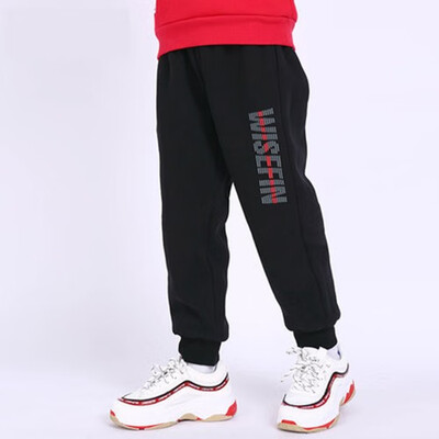 

Boys wear 2018 childrens winter students in the big childrens casual loose legs warmth thickening pants tide