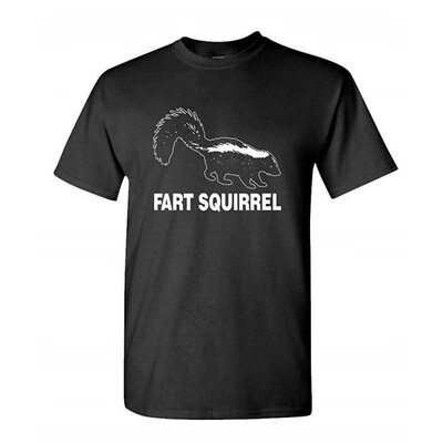 

Fart Squirrel - Skunk Animal - Mens Cotton T-Shirt