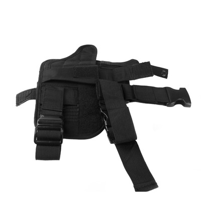 

Outdoor Hunting Shooting Gear Holster Thigh Leg Gear Holster Pouch Wrap-around with Coil Lanyard