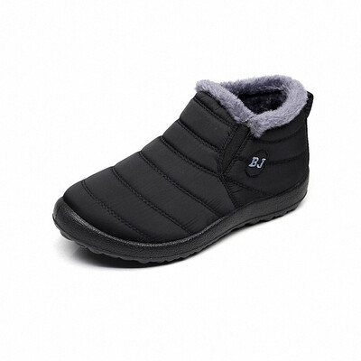 

2018 New women Winter Shoes Solid Color Snow Boots Plush Inside Antiskid Bottom Keep Warm Waterproof Ski Boots Size 35-46