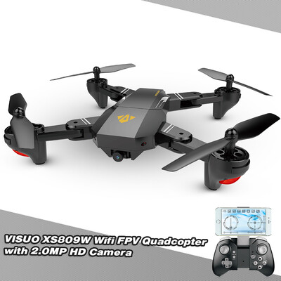 

VISUO XS809HW Wifi FPV 20MP 720P 120° FOV Wide Angle HD Camera Foldable 24G Selfie Drone Height Hold RC Quadcopter G-Sensor RTF
