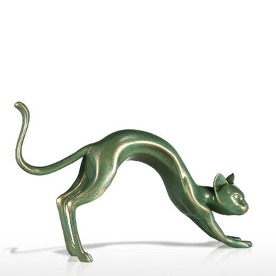 

Stretching Cat Tomfeel Resin Sculpture Home Decoration Original Design Cat