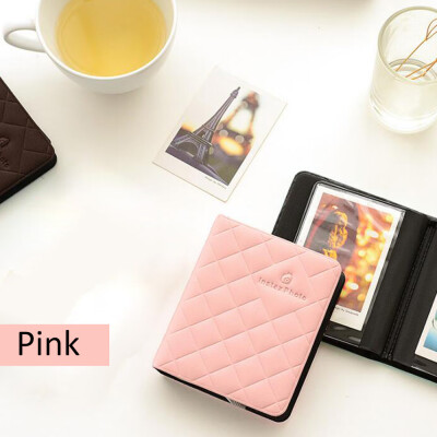 

Standard 3in Centerfold Photo Album Card Bag PU 36 Pockets Albums Photos Storage Case Macaron Memory Souvenir