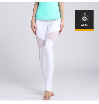 

New summer High Waist Yoga Pants Fitness LeggingsNet Mesh Tights Leggings
