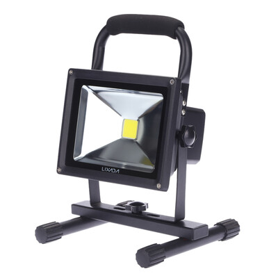 

Lixada 20W LED Rechargeable Floodlight Portable Outdoor Security Lamp Emergency Floodlight Water-resistant IP66 Car Charger Includ