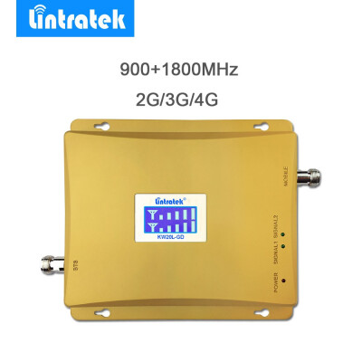 

Lintratek 2G 4G GSM 900MHz Moblie Phone Signal Repeater DCS LTE 1800MHz Cellular Signal Amplifier 65db Daul Band Booster Set40