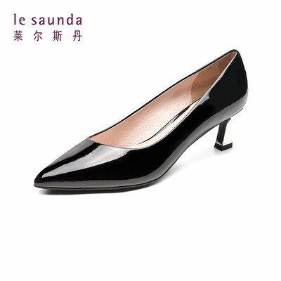 

Lyles Dan pointed shallow mouth high heel fashion elegant OL commuter single shoes female LS AM51101 black 39