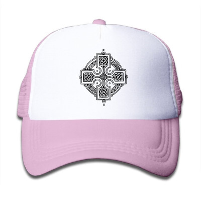 

Celtic Cross Trucker Hat Adjustable Back Mesh Cap For Little Kid