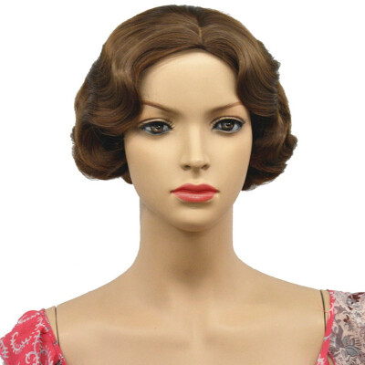 

StrongBeauty Finger Wavy Style Short Skin Top Synthetic Hair Wig Costume Wigs COLOUR CHOICES