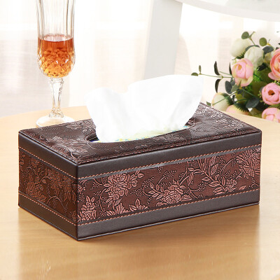 

Yapi Shi leather large tissue box tray creative continental family car paper pumping box living room desktop napkin carton embroidery