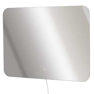 

32 x 24" Alluminum Horizontal LED Illuminated Wall Mount Square Backlit Bathroom Mirror - Sliver