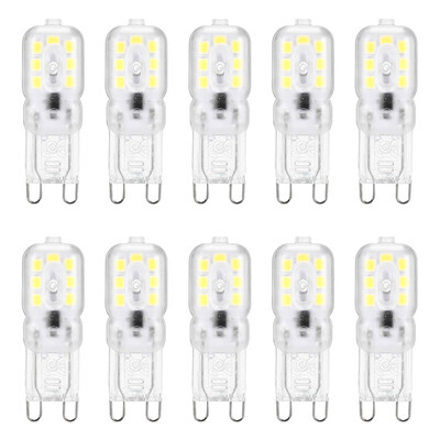 

Lightme 10PCS G9 AC 110V 2W SMD 2835 LED Bulb Light Energy Saving Lamp with 14 LEDs