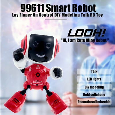 

99611 Smart Robot hand Control DIY Modeling Talk RC Toy Phone Holder Gift for Kids