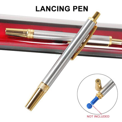 

Blood glucose meter test pen stainless steel lancet ball pen cupping bloodletting feather acupunctureNo needle