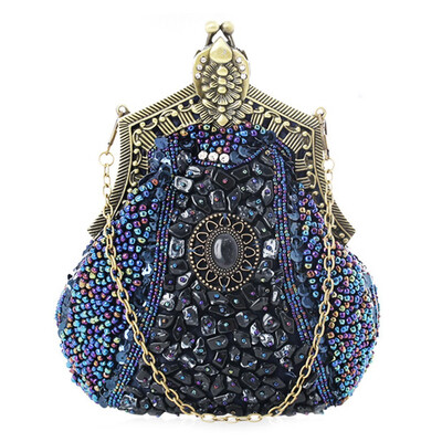 

Small Vintage Evening Bag for Women Beaded Sequin Design Ladies Party Handbags women Crossbody Bag for Wedding Party