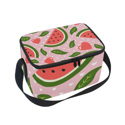 

ALAZA Lunch Box Insulated Lunch Bag Large Cooler Watermelon Pattern Tote Bag