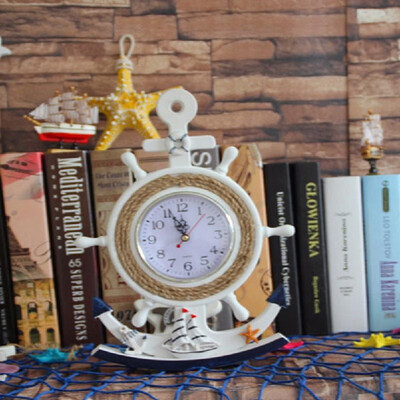 

Pendulum clock Mediterranean style wooden helmsman anchor home decoration clock creative 2012
