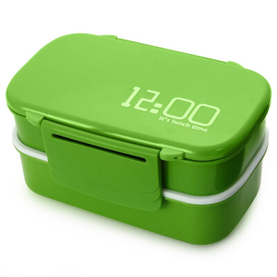 

Japan Style Double Tier Bento Lunch Box Kitchen Accessories Tableware Microwave