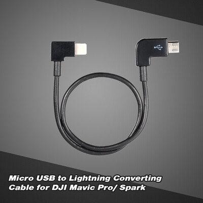 

Micro USB to Lightning Remote Control Tablet Phone Data Converter Transfer Cable for Android iOS DJI Spark Mavic Pro