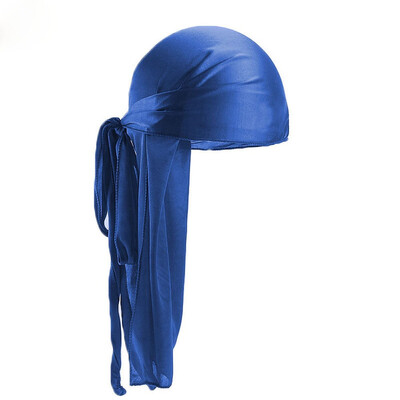 

Durag Headwear Headband Pirate Cap Women Hat Smooth Silk Nylon Cap Solid Colors