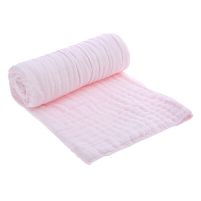 

Baby Bath Towel Blanket Swaddle 100 Muslin Cotton Super Soft Water Absorbent For Babys Delicate Skin 6 Layer 47 47 inches Whit