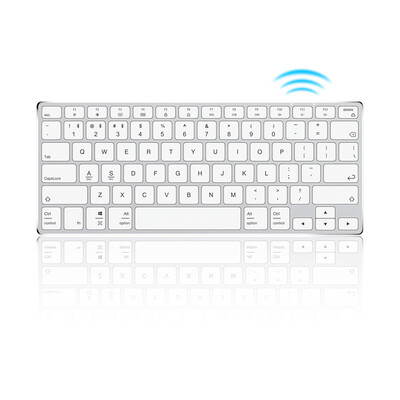 

Ajazz AK31 Ultra-thin BT Keyboard 78 Keys Rechargeable Ergonomic Metal Panel Mini Keyboard For Phone PC Laptop Tablet