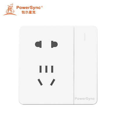 

Baoer Xingke Ming type 86 type open 7 hole 10A socket white PowerSync AESM17T9